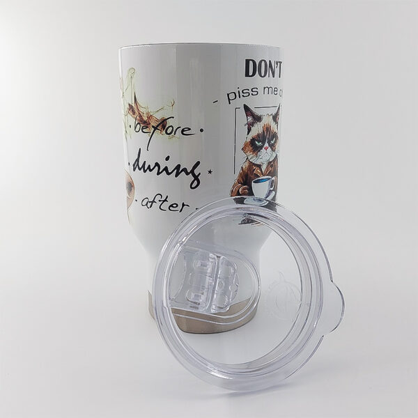 Tasse Isotherme Grumpy Cat Couvercle transparent – Image 2